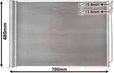 Van Wezel 06005370 - Condensatore, Climatizzatore www.autoricambi360.it