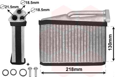 Van Wezel 06006541 - Scambiatore calore, Riscaldamento abitacolo www.autoricambi360.it