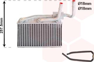 Van Wezel 06006600 - Scambiatore calore, Riscaldamento abitacolo www.autoricambi360.it