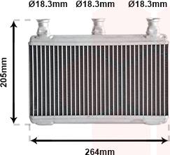 Van Wezel 06006341 - Scambiatore calore, Riscaldamento abitacolo www.autoricambi360.it
