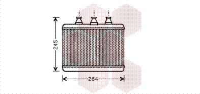 Van Wezel 06006271 - Scambiatore calore, Riscaldamento abitacolo www.autoricambi360.it