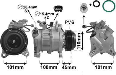 Van Wezel 0600K499 - Compressore, Climatizzatore www.autoricambi360.it