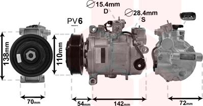 Van Wezel 0600K495 - Compressore, Climatizzatore www.autoricambi360.it
