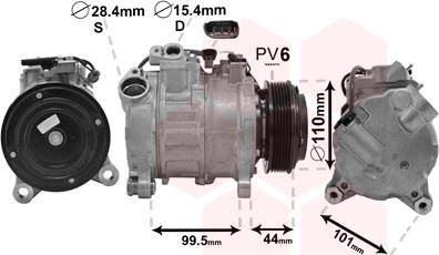Van Wezel 0600K493 - Compressore, Climatizzatore www.autoricambi360.it