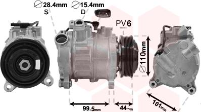 Van Wezel 0600K492 - Compressore, Climatizzatore www.autoricambi360.it