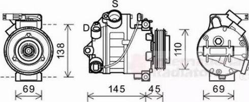 Van Wezel 0600K444 - Compressore, Climatizzatore www.autoricambi360.it
