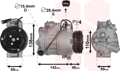 Van Wezel 0600K443 - Compressore, Climatizzatore www.autoricambi360.it
