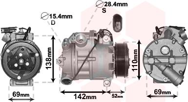 Van Wezel 0600K442 - Compressore, Climatizzatore www.autoricambi360.it