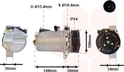 Van Wezel 0600K408 - Compressore, Climatizzatore www.autoricambi360.it