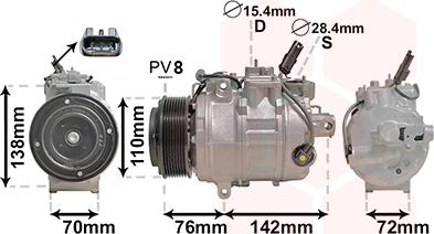 Van Wezel 0600K419 - Compressore, Climatizzatore www.autoricambi360.it
