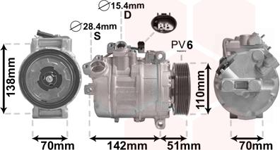Van Wezel 0600K417 - Compressore, Climatizzatore www.autoricambi360.it