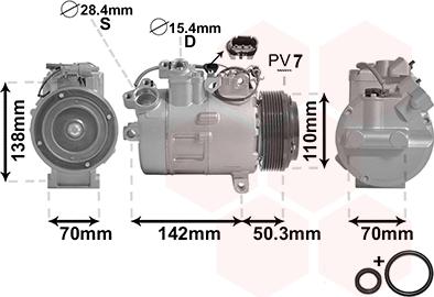 Van Wezel 0600K428 - Compressore, Climatizzatore www.autoricambi360.it