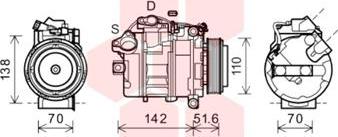 Van Wezel 0600K427 - Compressore, Climatizzatore www.autoricambi360.it