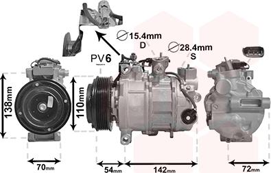 Van Wezel 0600K551 - Compressore, Climatizzatore www.autoricambi360.it