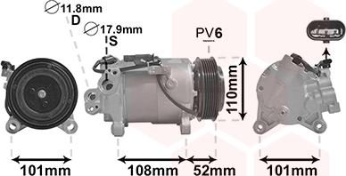 Van Wezel 0600K567 - Compressore, Climatizzatore www.autoricambi360.it