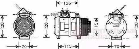 Van Wezel 0600K074 - Compressore, Climatizzatore www.autoricambi360.it