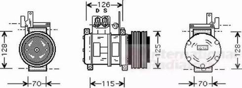 Van Wezel 0600K073 - Compressore, Climatizzatore www.autoricambi360.it