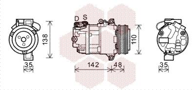 Van Wezel 0600K390 - Compressore, Climatizzatore www.autoricambi360.it
