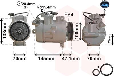 Van Wezel 0600K306 - Compressore, Climatizzatore www.autoricambi360.it