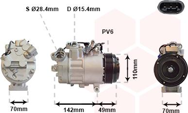Van Wezel 0600K387 - Compressore, Climatizzatore www.autoricambi360.it