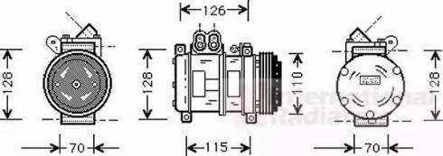 Van Wezel 0600K229 - Compressore, Climatizzatore www.autoricambi360.it