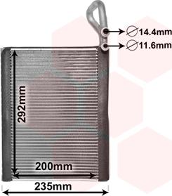 Van Wezel 0600V476 - Evaporatore, Climatizzatore www.autoricambi360.it