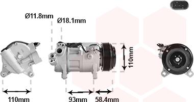 Van Wezel 0601K709 - Compressore, Climatizzatore www.autoricambi360.it