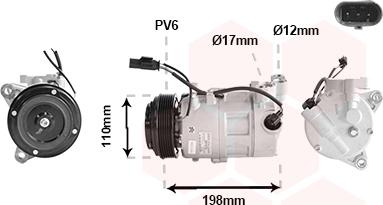 Van Wezel 0601K704 - Compressore, Climatizzatore www.autoricambi360.it