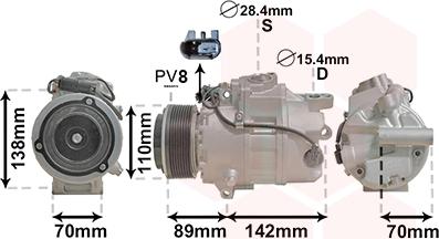 Van Wezel 0601K707 - Compressore, Climatizzatore www.autoricambi360.it