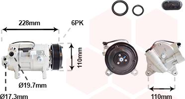 Van Wezel 0601K716 - Compressore, Climatizzatore www.autoricambi360.it