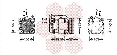 Van Wezel 0100K090 - Compressore, Climatizzatore www.autoricambi360.it