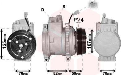 Van Wezel 0800K041 - Compressore, Climatizzatore www.autoricambi360.it