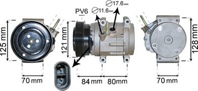 Van Wezel 0800K037 - Compressore, Climatizzatore www.autoricambi360.it