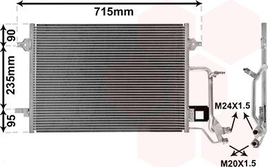 Van Wezel 03005140 - Condensatore, Climatizzatore www.autoricambi360.it