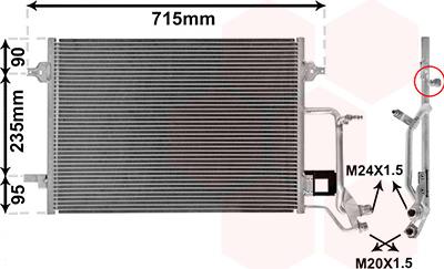 Van Wezel 03005116 - Condensatore, Climatizzatore www.autoricambi360.it