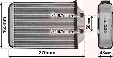 Van Wezel 03006393 - Scambiatore calore, Riscaldamento abitacolo www.autoricambi360.it
