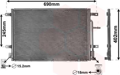 Van Wezel 03005238 - Condensatore, Climatizzatore www.autoricambi360.it