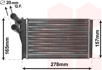 Van Wezel 03006097 - Scambiatore calore, Riscaldamento abitacolo www.autoricambi360.it