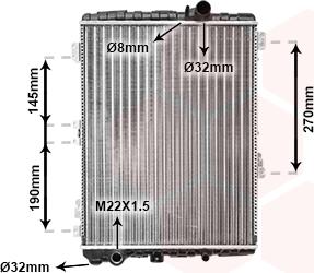 Van Wezel 03002038 - Radiatore, Raffreddamento motore www.autoricambi360.it