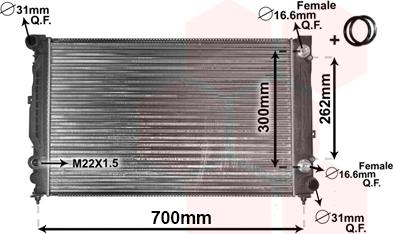 Van Wezel 03002125 - Radiatore, Raffreddamento motore www.autoricambi360.it