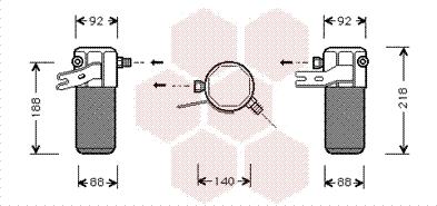 Van Wezel 0300D012 - Essiccatore, Climatizzatore www.autoricambi360.it
