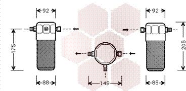 Van Wezel 0300D032 - Essiccatore, Climatizzatore www.autoricambi360.it