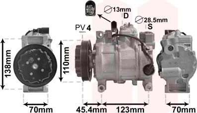 Van Wezel 0300K279 - Compressore, Climatizzatore www.autoricambi360.it