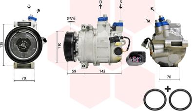 Van Wezel 0300K029 - Compressore, Climatizzatore www.autoricambi360.it