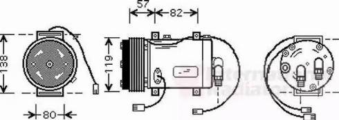 Van Wezel 0300K143 - Compressore, Climatizzatore www.autoricambi360.it