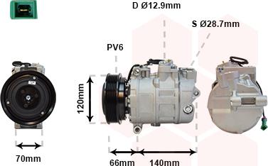 Van Wezel 0300K150 - Compressore, Climatizzatore www.autoricambi360.it