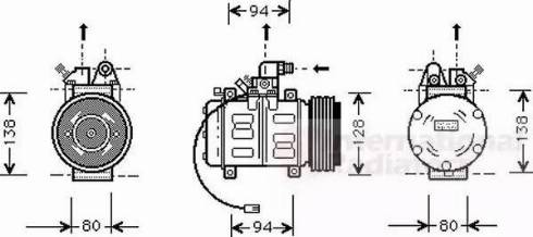 Van Wezel 0300K182 - Compressore, Climatizzatore www.autoricambi360.it
