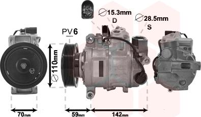 Van Wezel 0300K380 - Compressore, Climatizzatore www.autoricambi360.it