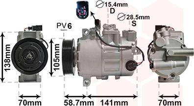 Van Wezel 0300K279 - Compressore, Climatizzatore www.autoricambi360.it