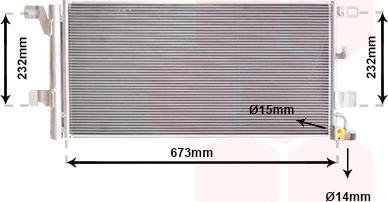 Van Wezel 03015704 - Condensatore, Climatizzatore www.autoricambi360.it